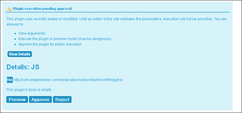 Plugin details