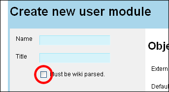 User module