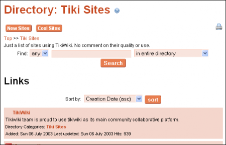 Tiki Community directory.