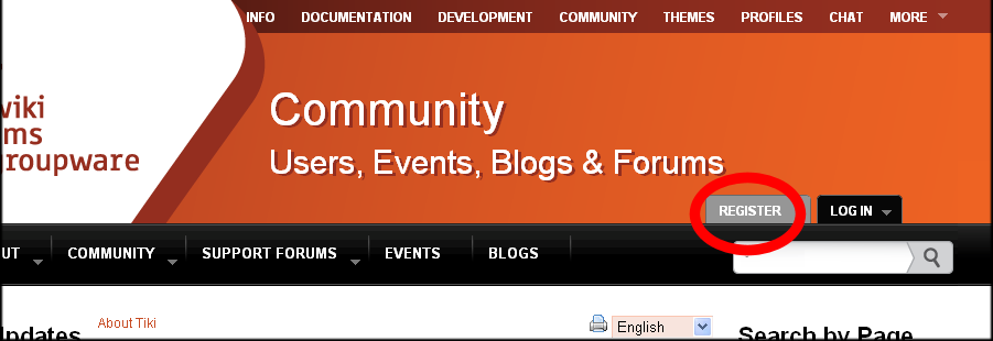 Tiki Community site