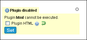 Plugin disabled. Plugin cannot be executed