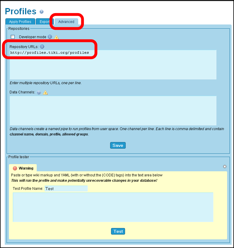 Admin: Profiles