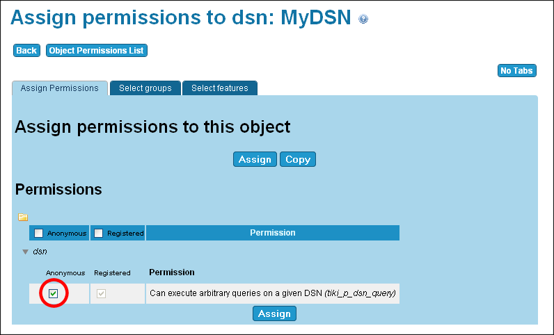 Assign permissions